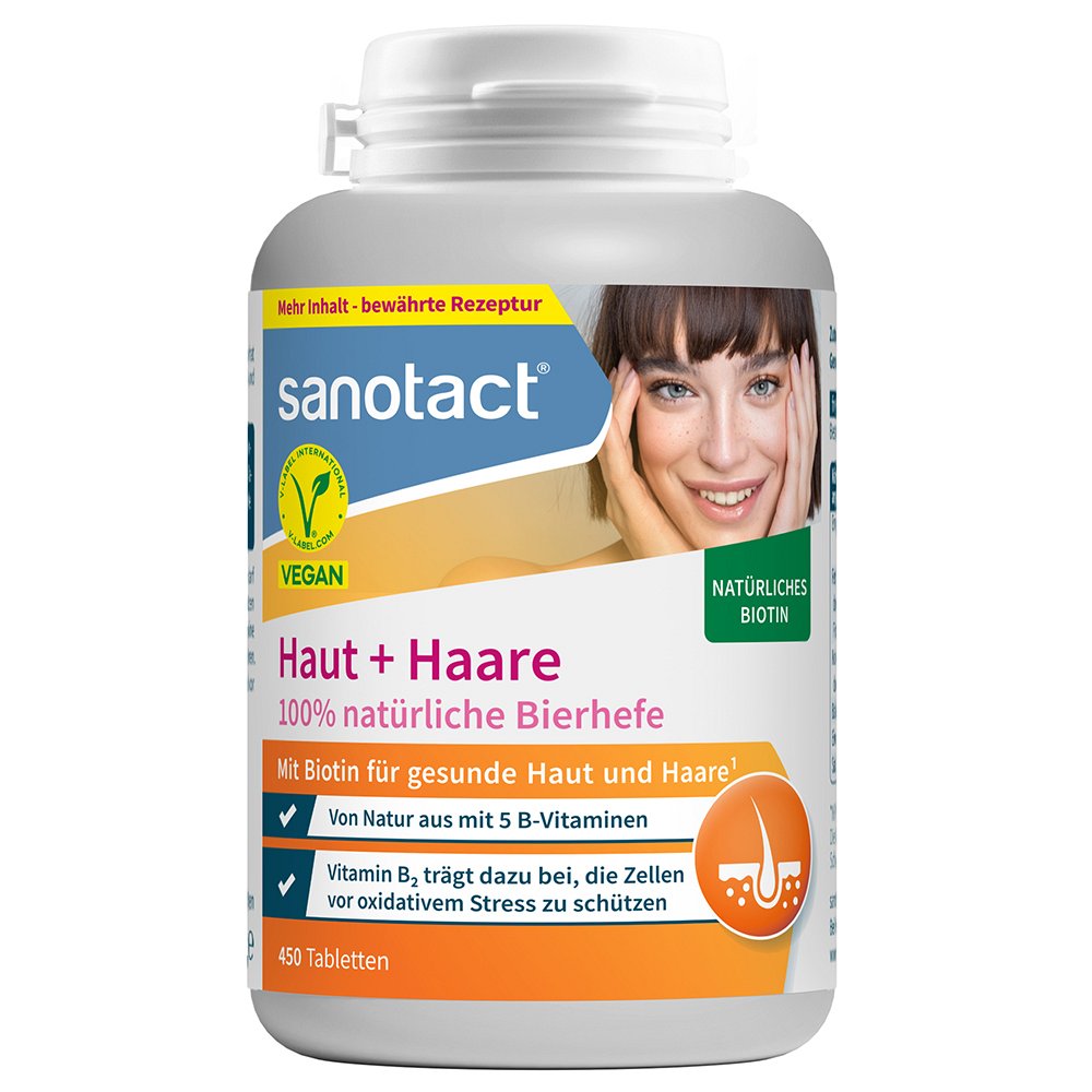 SANOTACT Haut+Haare Bierhefe Tabletten - 450Stk