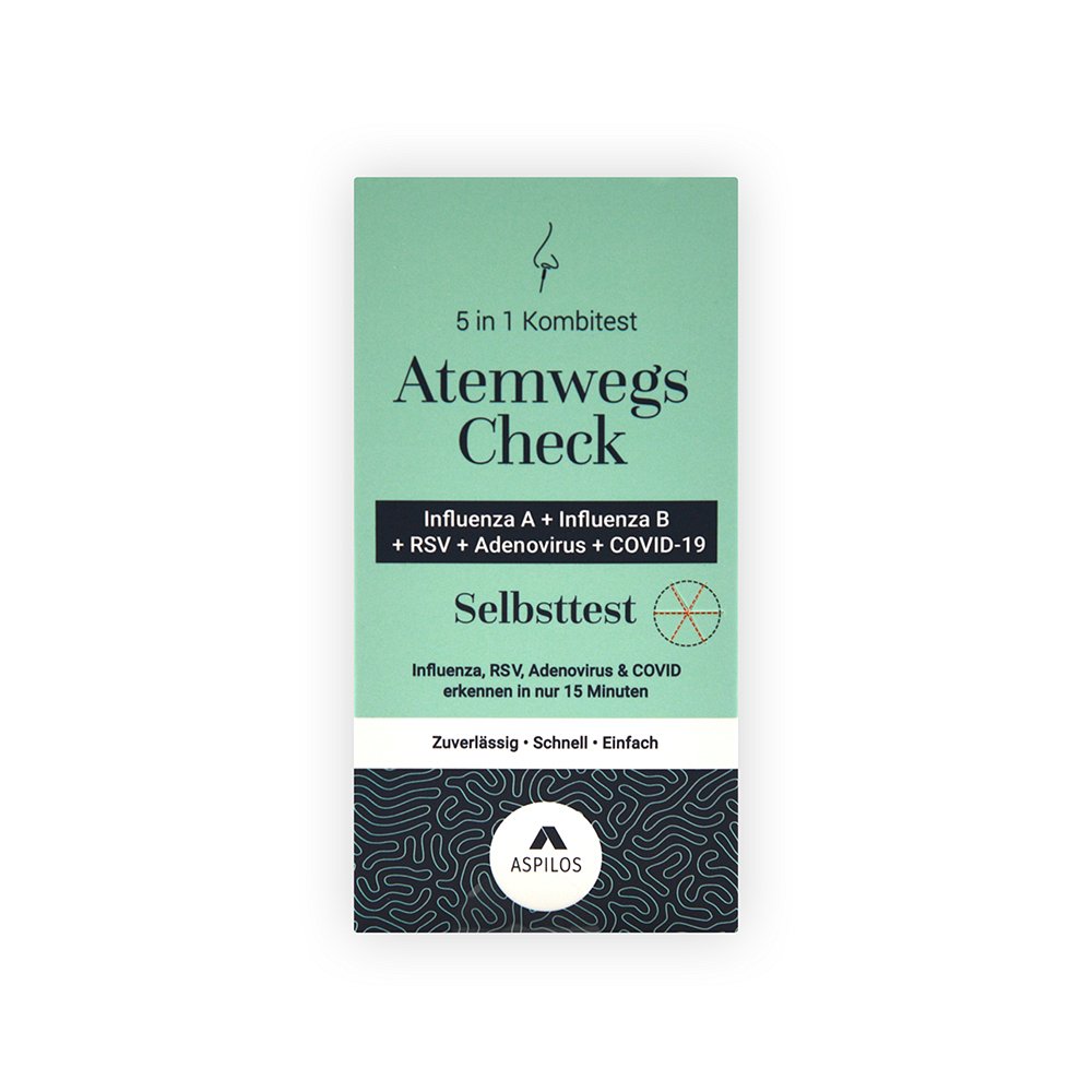 ASPILOS Schnelltest 5in1 Viren & Erkältungscheck - 1Stk - Schnelltests, Testkits