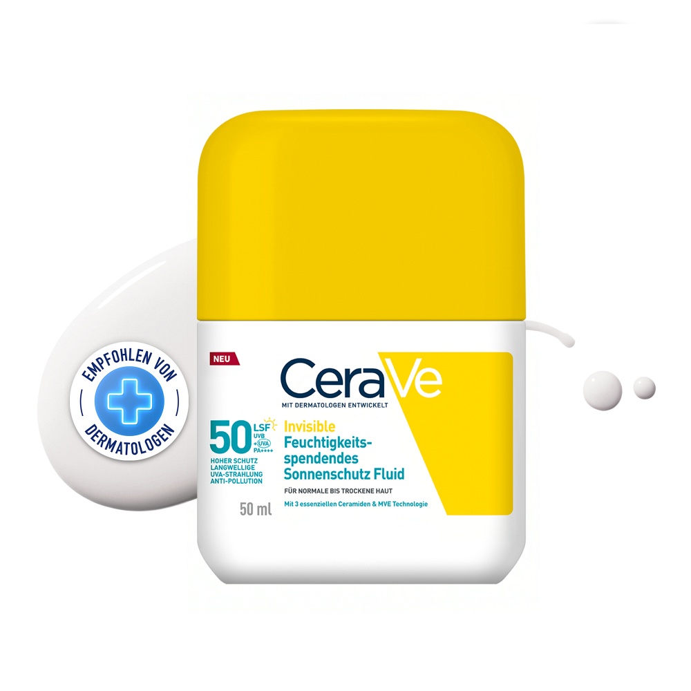 CERAVE Sonnenschutz Fluid Invisi.feuchtigk.SPF 50 - 50ml