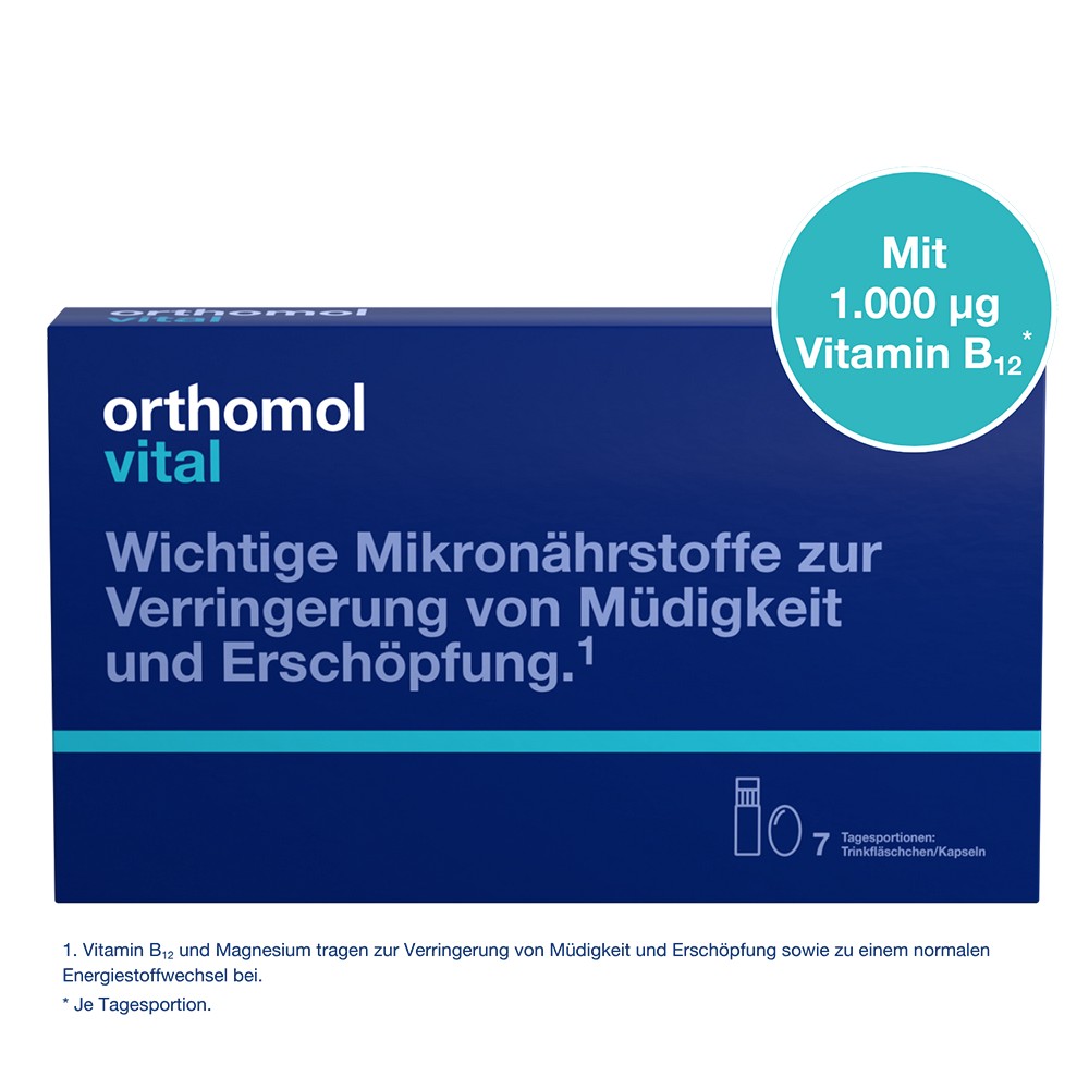 ORTHOMOL Vital Trinkfläschchen/Kapseln Kombipack. - 7Stk - Für Frauen & Männer