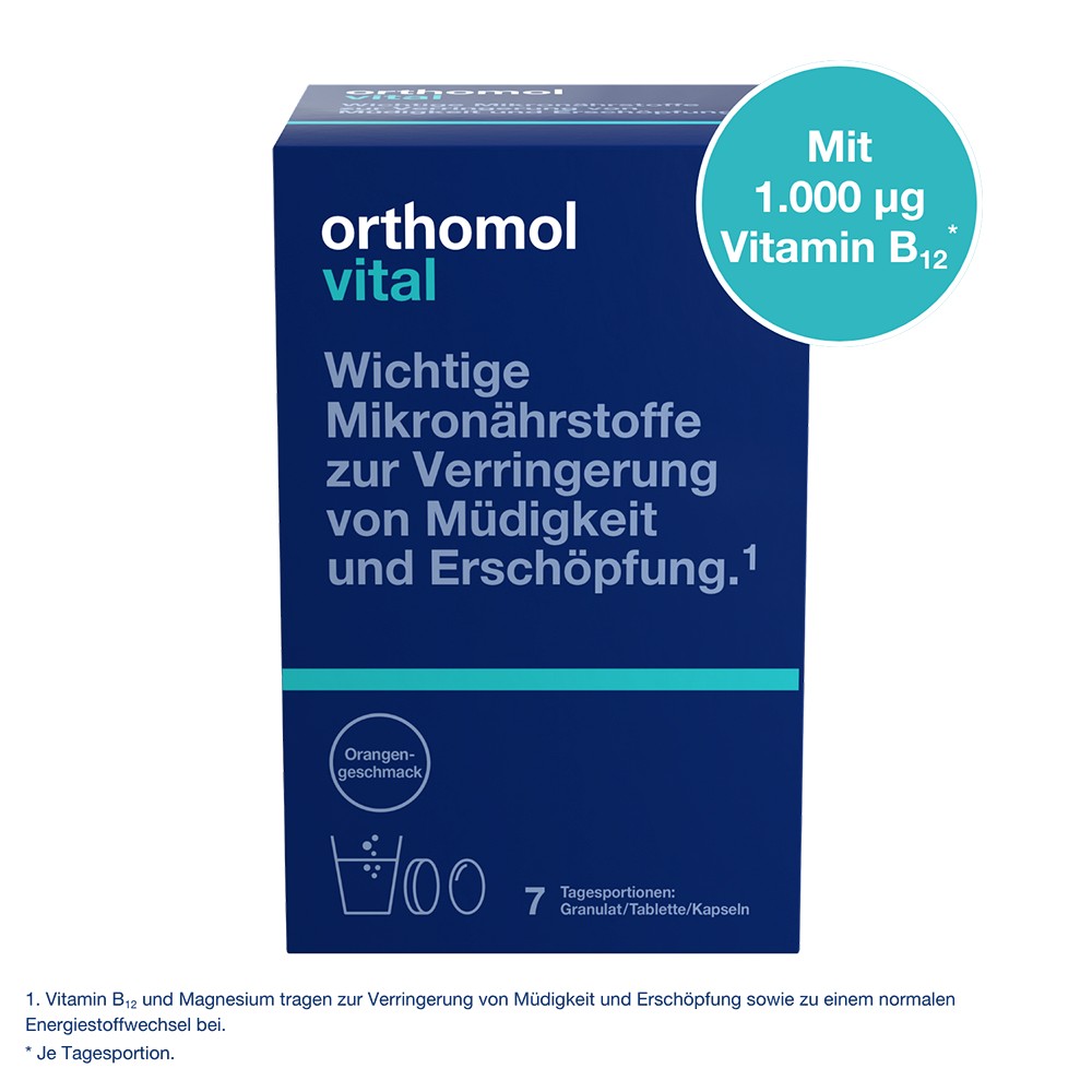 ORTHOMOL Vital Granulat/Tablette/Kapseln Orange - 7Stk - Für Frauen & Männer