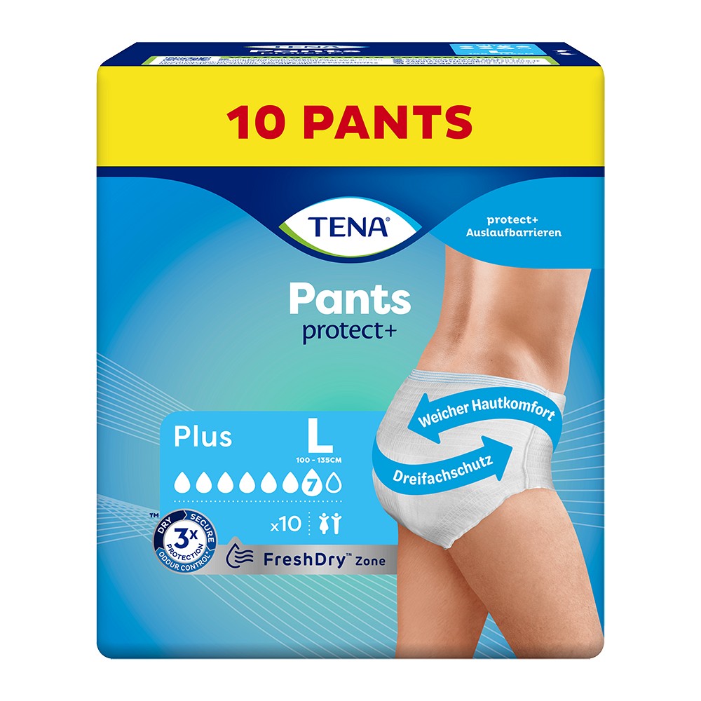 TENA PANTS Plus L bei Inkontinenz - 10Stk - Tena Pants - höchste Sicherheit