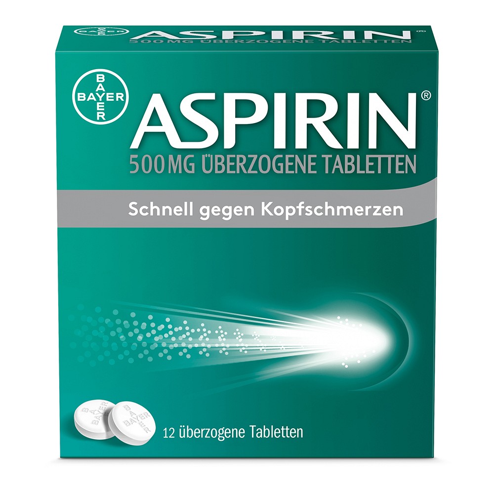 ASPIRIN 500 mg überzogene Tabletten - 12Stk - Grippe & Fieber