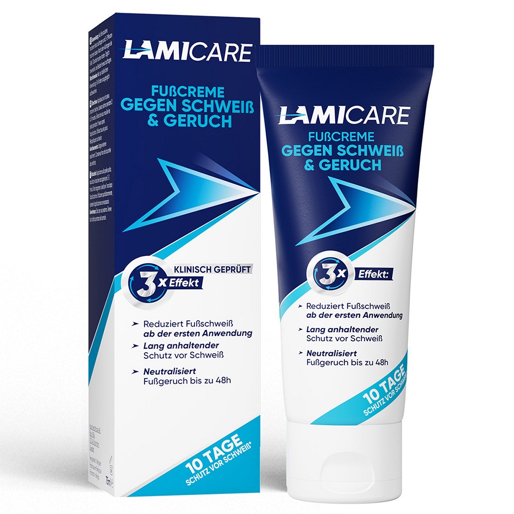 LAMICARE Fußcreme gegen Schweiß & Geruch - 75ml