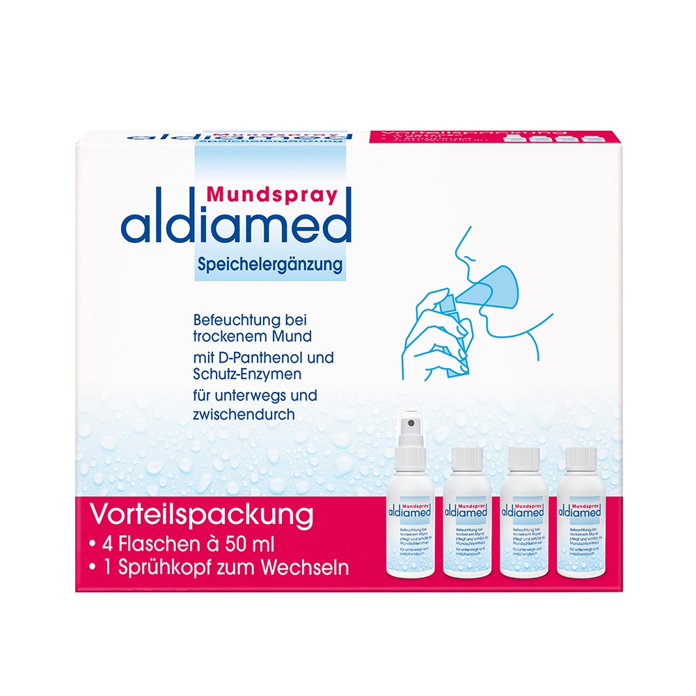 ALDIAMED Mundspray z.Speichelergänzung Vorteilspa. - 4X50ml