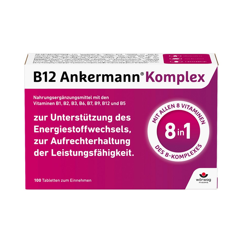 B12 ANKERMANN Komplex überzogene Tabletten - 100Stk - Gedächtnis & Konzentration