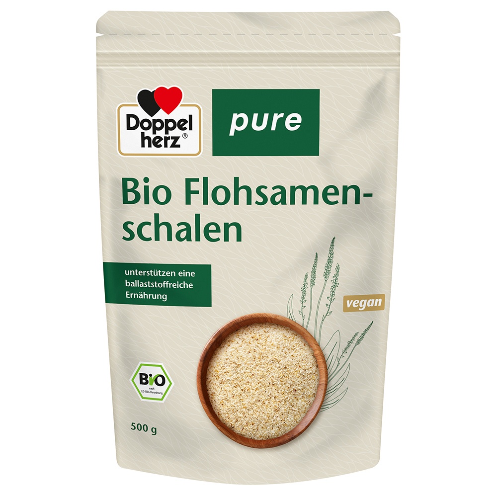 DOPPELHERZ Bio Flohsamenschalen pure Pulver - 500g - Magen & Verdauung