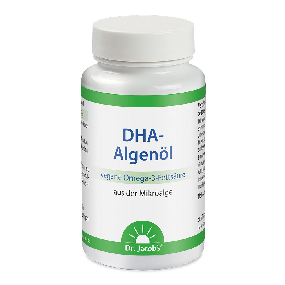 DHA-ALGENÖL Kapseln Omega-3 vegan Dr.Jacob\'s - 60Stk