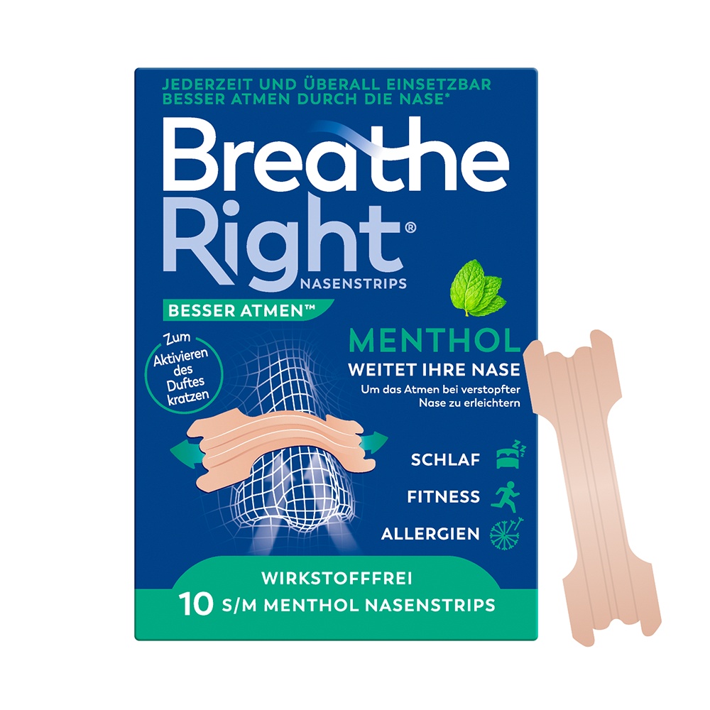 BREATHE Right Besser Atmen Nasenpflaster Menthol - 10Stk