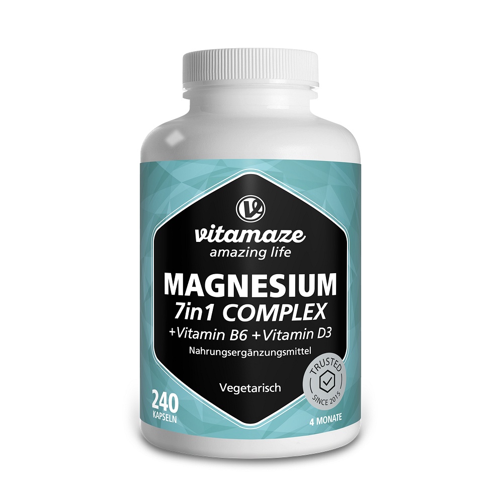 MAGNESIUM 7IN1 Komplex+B6+D3 Kapseln - 240Stk