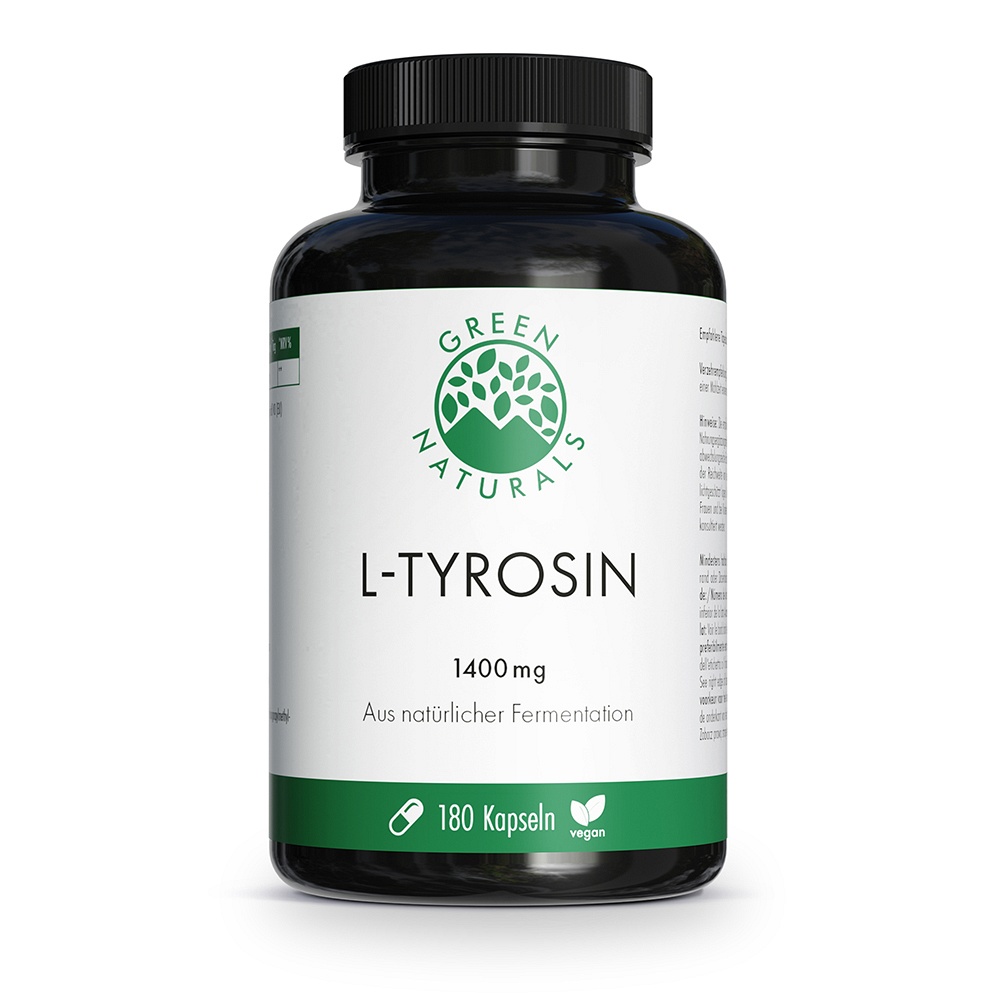 GREEN NATURALS L-Tyrosin 1400mg vegan hochdos.Kps. - 180Stk