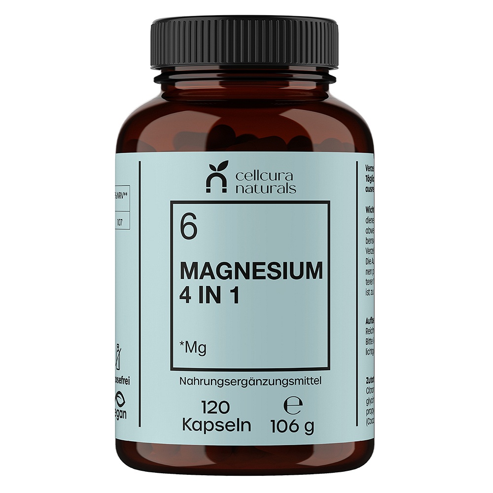 CELLCURA Naturals Magnesium 4in1 Komplex veg.Kaps. - 120Stk