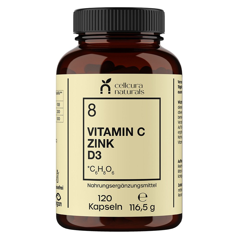 CELLCURA Naturals Vitamin C+Zink+Vitamin D3 Kaps. - 120Stk