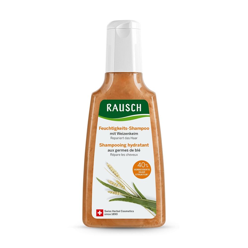 RAUSCH Feuchtigkeits-Shampoo mit Weizenkeim - 200ml - Trockenes & strapaziertes Haar
