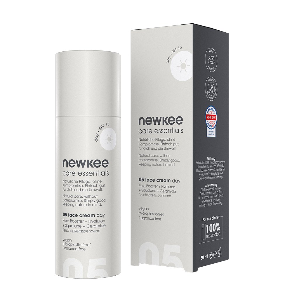 NEWKEE Tagescreme mit Hyaluron+LSF 15 - 50ml - Anti-Aging