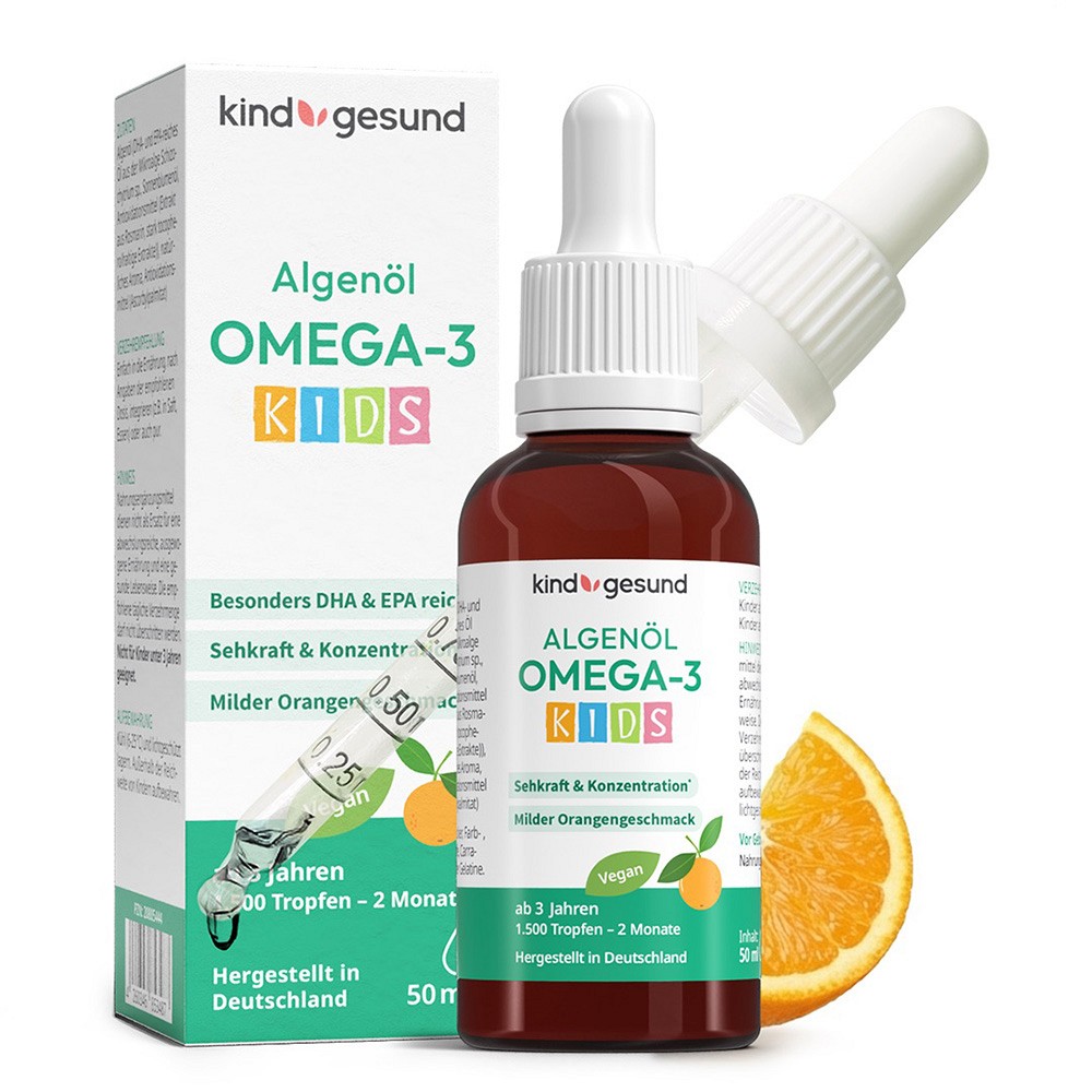 KINDGESUND Algenöl Omega-3 Kids DHA & EPA Orange - 50ml