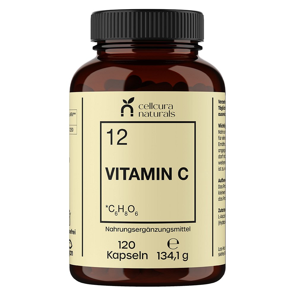 CELLCURA Naturals Vit.C 1000mg hochdos.+vegan Kps. - 120Stk