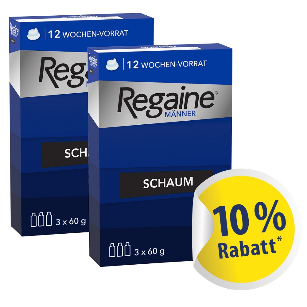 stilhed Ugyldigt udstilling REGAINE® Männer Schaum mit Minoxidil - Doppelpack ( 6X60 ml) -  medikamente-per-klick.de