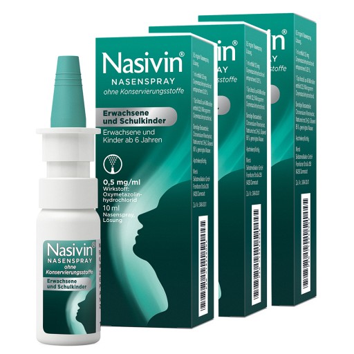 NASIVIN Nasenspray o.kons.Erw.u.Schulkindinder 3er - 3X10ml - SET-Angebote
