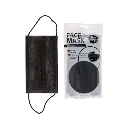 GESICHTSMASKEN 3-LAGIG SCH - 1x10Stk