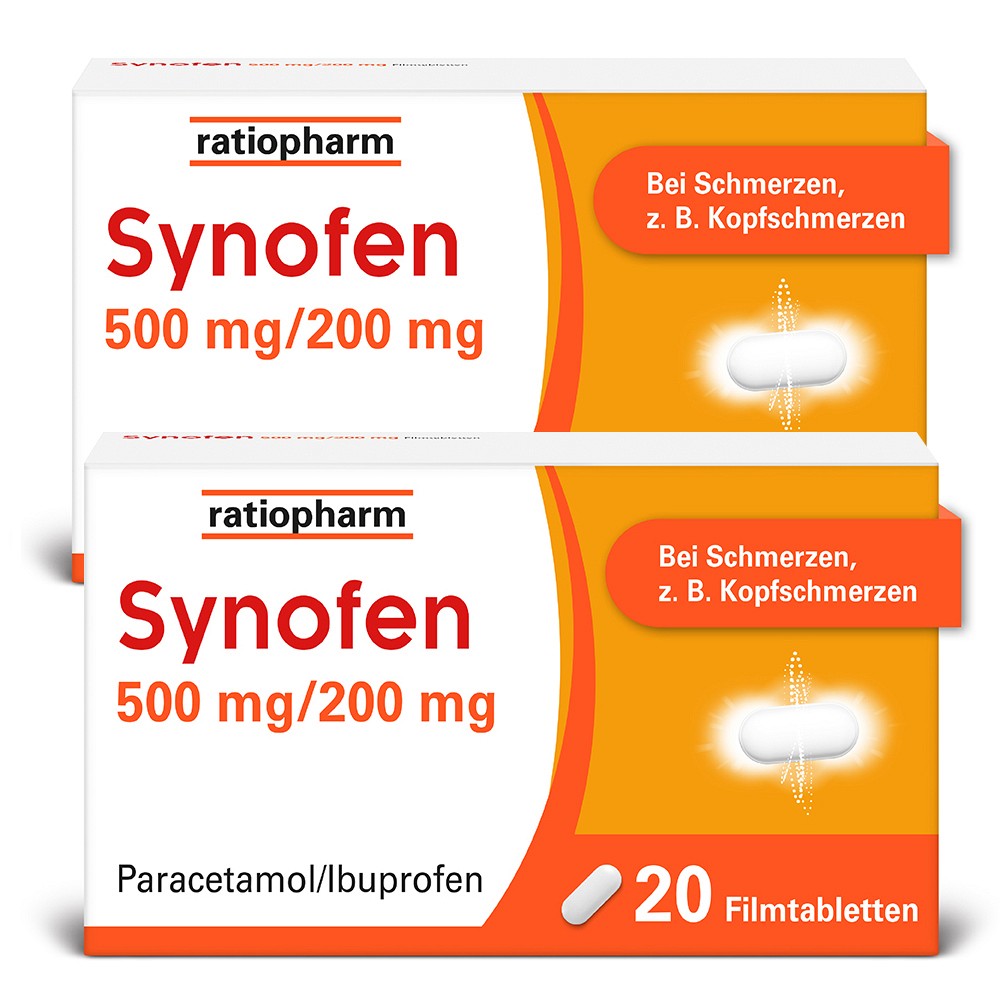 SYNOFEN 500 MG/200 MG - DOPPELPACK - 2X20Stk - SET-Angebote