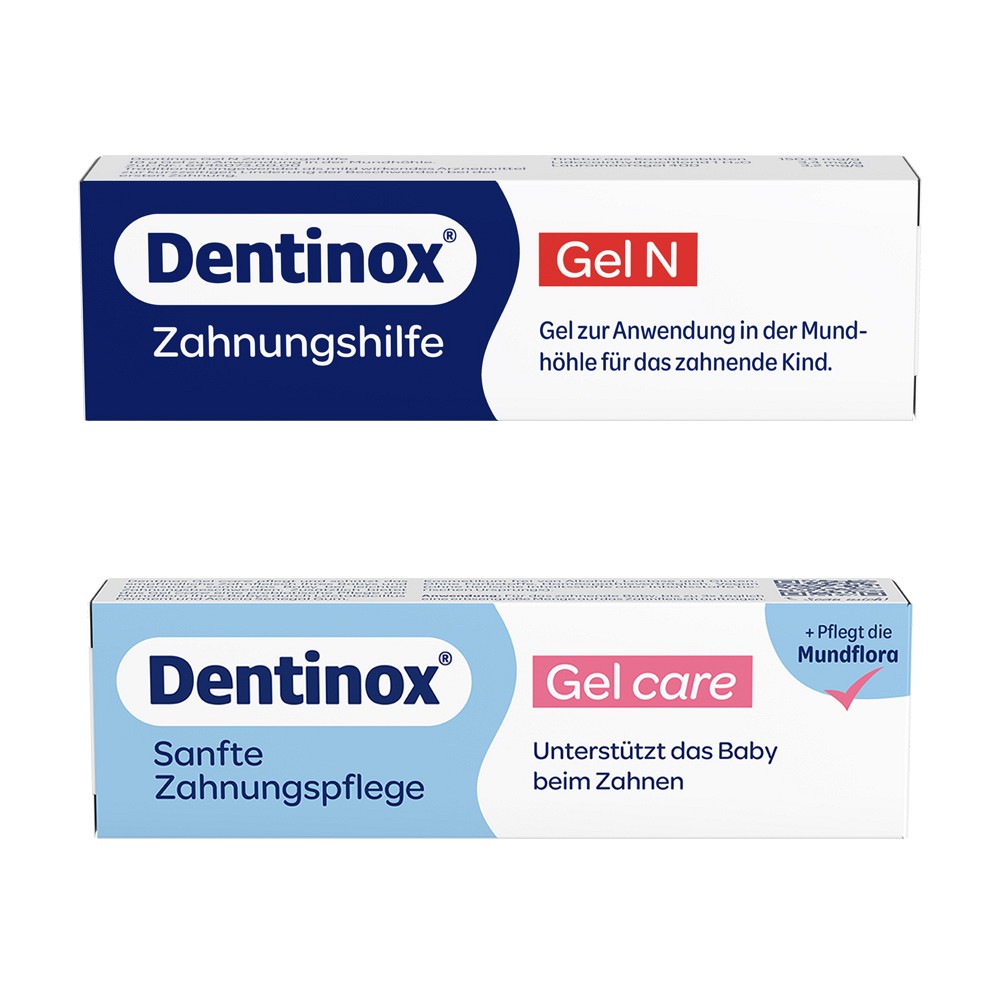 DENTINOX GEL N ZAHNUNGSHILFE 10G + GEL CARE 10G - 2X10g - SET-Angebote