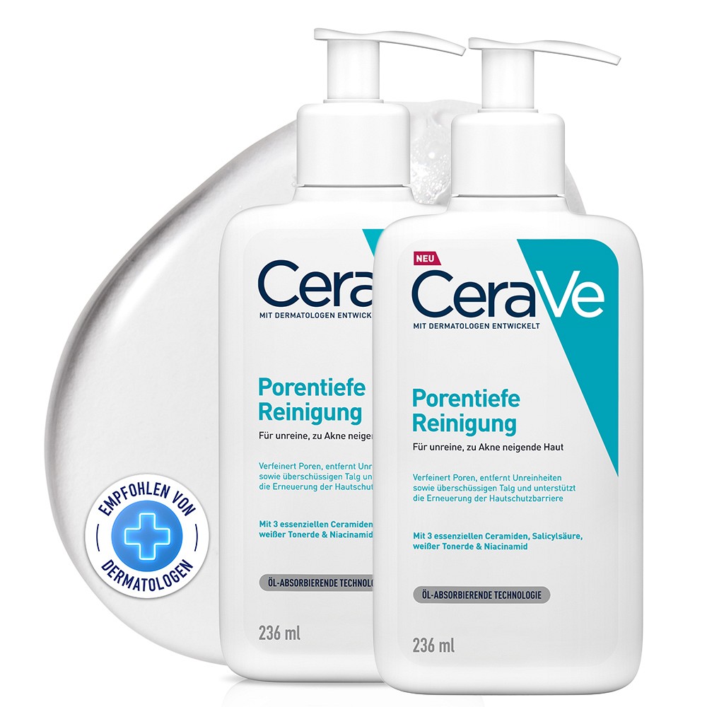 CERAVE PORENTIEFE REINIGUNG DOPPELPACK - 2X236ml - Unsere Setangebote