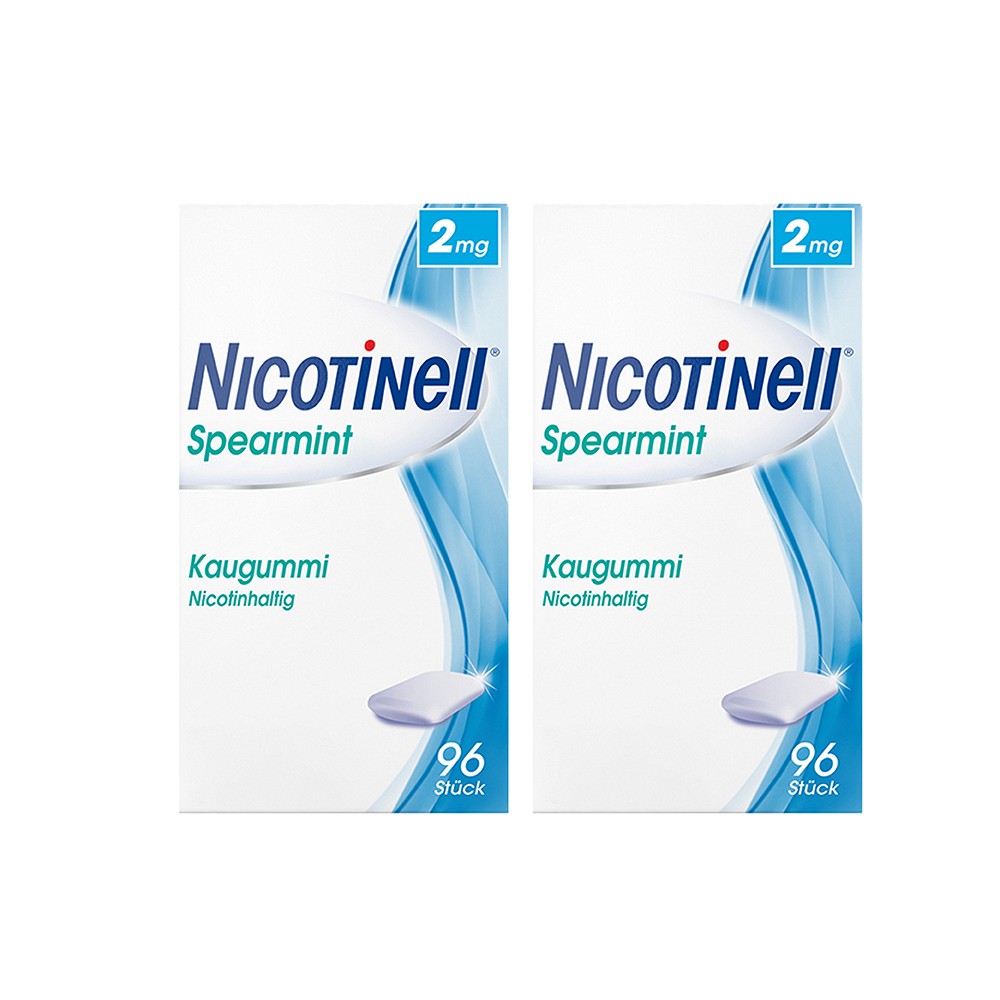 NICOTINELL KAUGUMMI SPEARMINT 2 MG DOPPELPACK - 2X96Stk - Unsere Setangebote