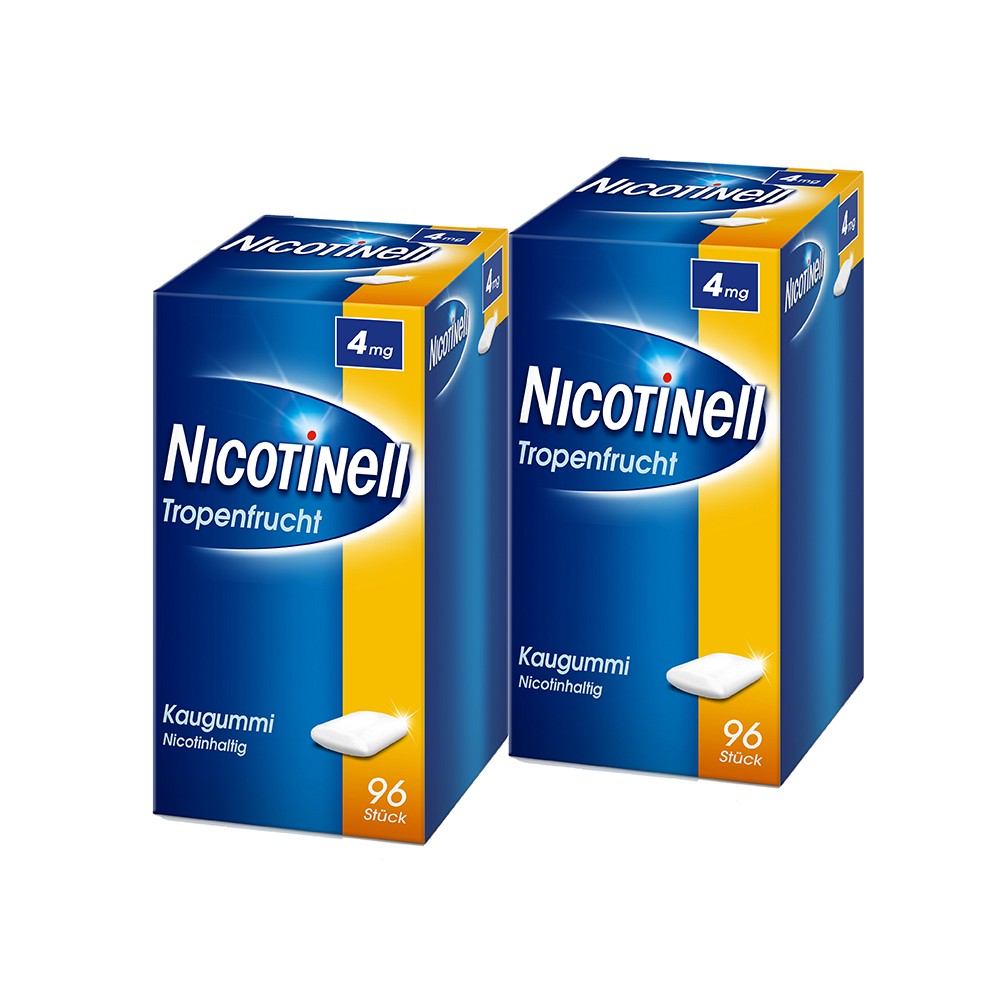 NICOTINELL KAUGUMMI TROPENFRUCHT 4 MG DOPPELPACK - 2X96Stk - Unsere Setangebote