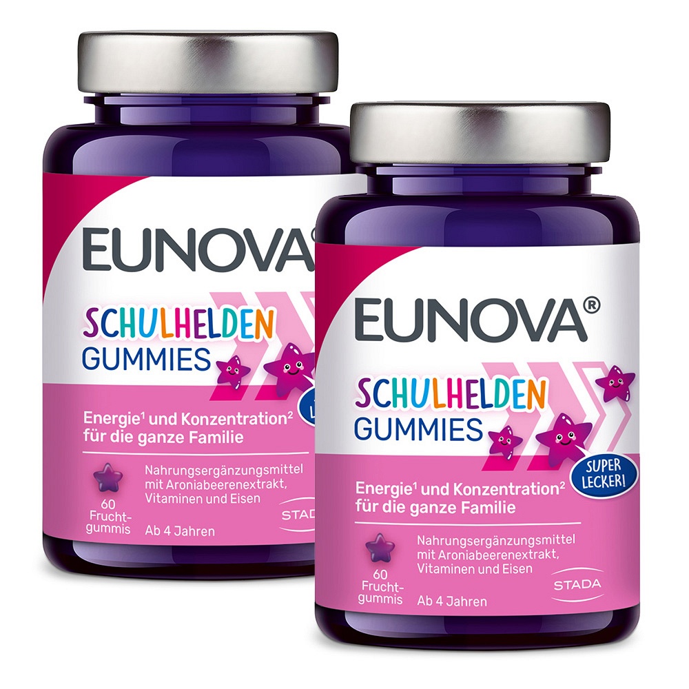 EUNOVA SCHULHELDEN GUMMIES DOPPELPACK - 2X60Stk - SET-Angebote