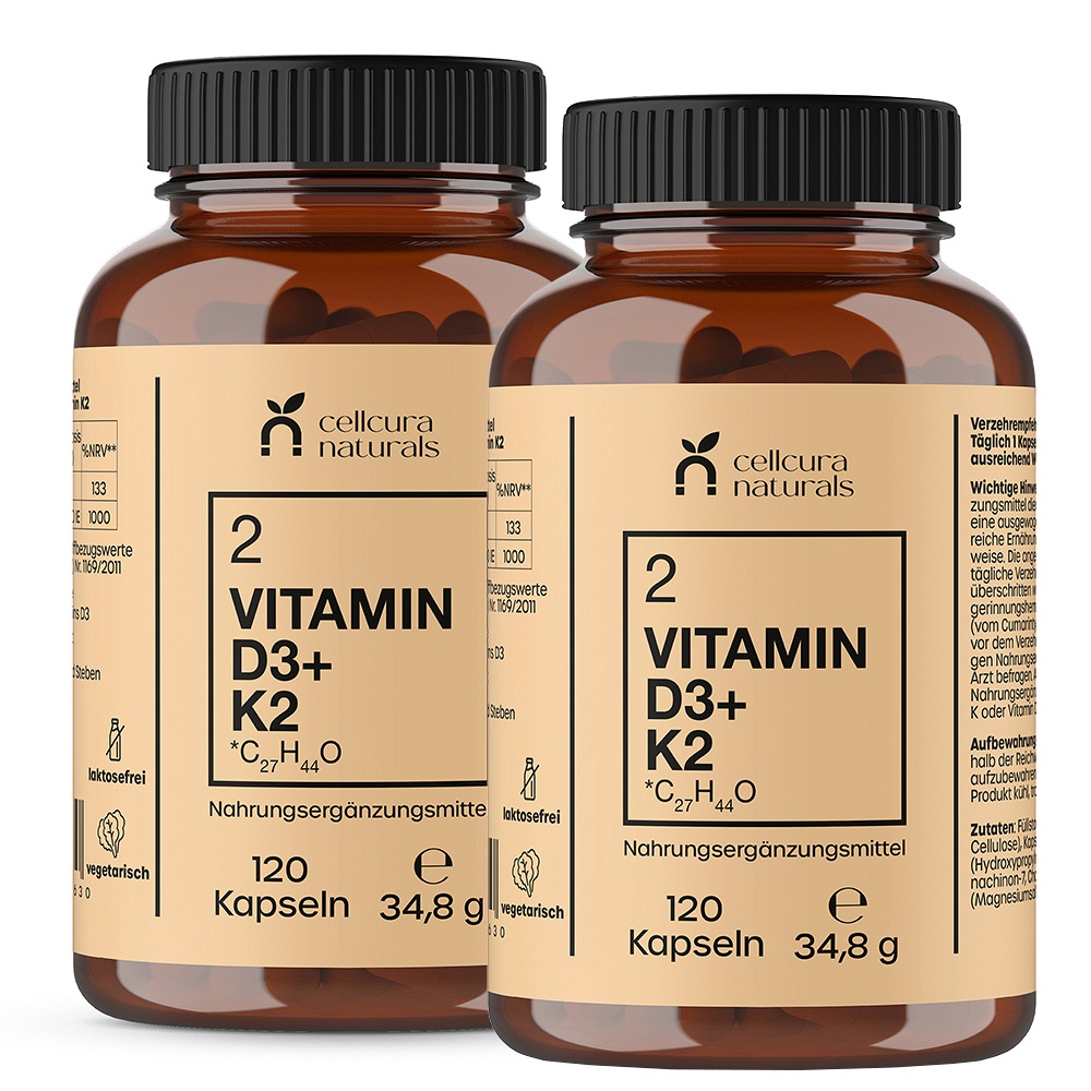 Cellcura Vitamin D3+K2 Mk7 - Doppelpack - 2X120Stk - SET-Angebote