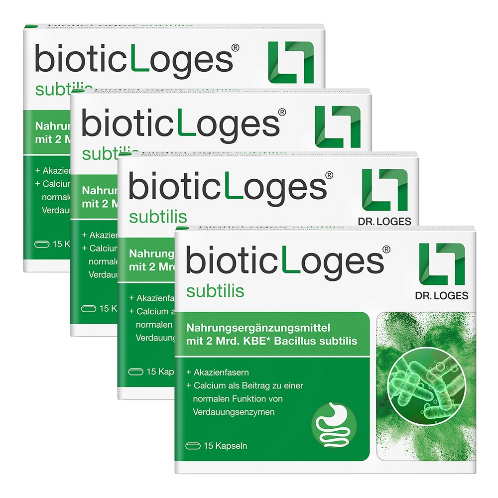 BIOTICLOGES SUBTILIS 4ER PACK - 4X15Stk - Magen, Darm & Leber