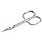APOLINE Hautschere 9 cm Turmspitze verchromt - 1Stk
