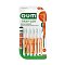 GUM TRAV-LER 0,9mm Kerze orange Intendent.+6Kappen - 6Stk - Interdentalreinigung