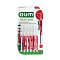 GUM TRAV-LER 0,8mm Kerze rot Interdental+6Kappen - 6Stk - Interdentalreinigung