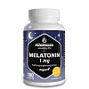 MELATONIN 1 mg hochdosiert vegan Tabletten - 180Stk - Vegan