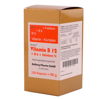 VITAMIN B12+B6+Folsäure Komplex N Kapseln - 120Stk