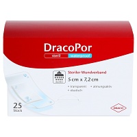 DRACOPOR waterproof Wundverband 5x7,2 cm steril - 25Stk