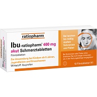 IBU-RATIOPHARM 400 mg akut Schmerztbl.Filmtabl. - 10Stk - Kopfschmerzen & Migräne