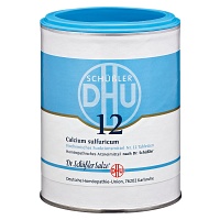 BIOCHEMIE DHU 12 Calcium sulfuricum D 6 Tabletten - 1000Stk - DHU Nr. 11 & 12