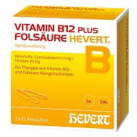 VITAMIN B12 PLUS Folsäure Hevert a 2 ml Ampullen - 2X10Stk - Hevert