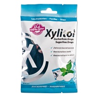 MIRADENT Xylitol Drops zuckerfrei Mint - 60g - Zahnpflegebonbon/-kaugummi/-lutschtabletten