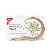 H&S Kreislauftee Mistel Filterbeutel - 20X2.0g - Beruhigung, Schlaf, Herz, Kreislauf, Nerven