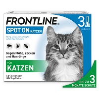 FRONTLINE Spot on K Lösung f.Katzen - 3Stk - Haut & Fell
