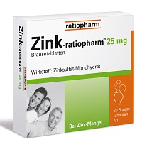 ZINK-RATIOPHARM 25 mg Brausetabletten - 20Stk - Selen & Zink