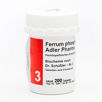BIOCHEMIE Adler 3 Ferrum phosphoricum D 12 Tabl. - 200Stk