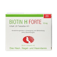 BIOTIN H forte 10 mg Tabletten - 20Stk - Haut, Haare & Nägel