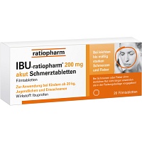 IBU-RATIOPHARM 200 mg akut Schmerztbl.Filmtabl. - 20Stk - Schmerzen