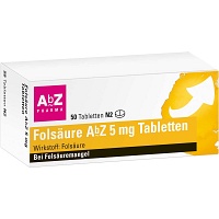 FOLSÄURE AbZ 5 mg Tabletten - 50Stk - Nahrungsergänzung