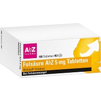 FOLSÄURE AbZ 5 mg Tabletten - 100Stk - Nahrungsergänzung